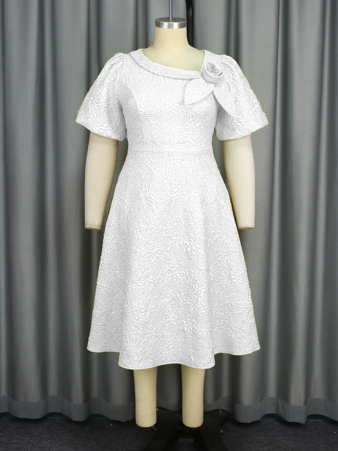 Spring Summer plus Size Jacquard Dress A-Line Fashion Party Banquet Temperament 2025 New Arrivals - Image 112