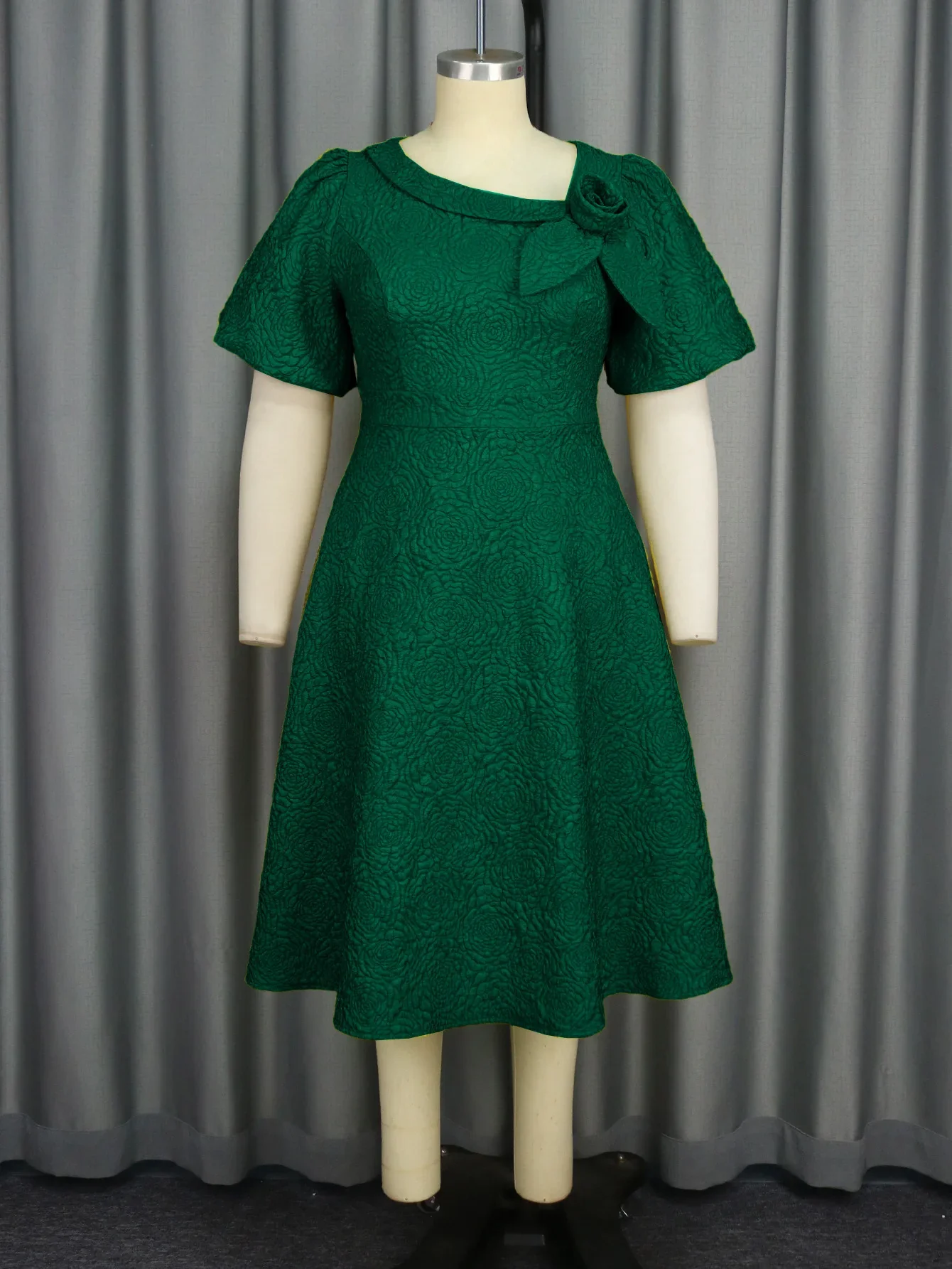 Spring Summer plus Size Jacquard Dress A-Line Fashion Party Banquet Temperament 2025 New Arrivals - Image 157