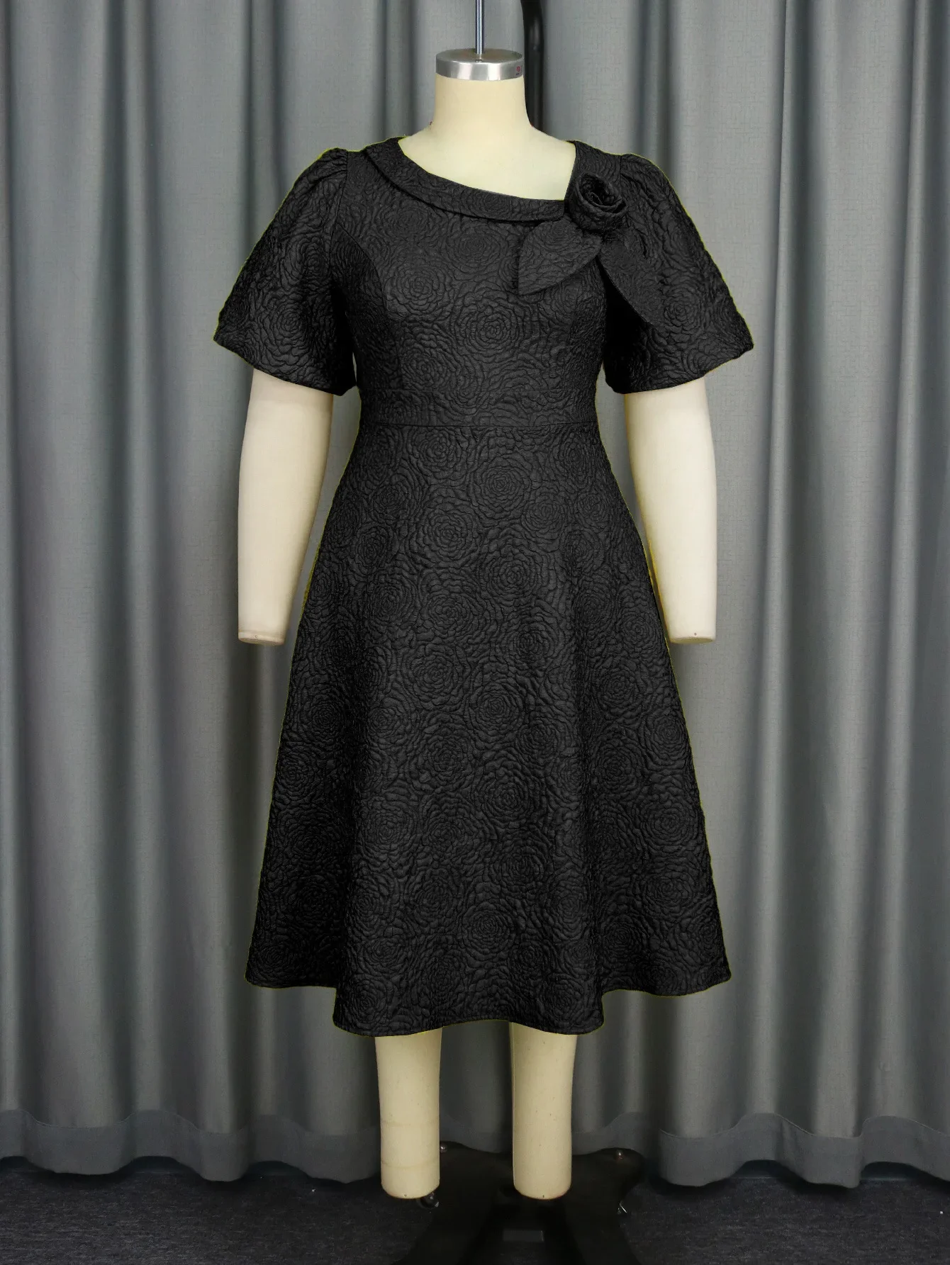 Spring Summer plus Size Jacquard Dress A-Line Fashion Party Banquet Temperament 2025 New Arrivals - Image 16