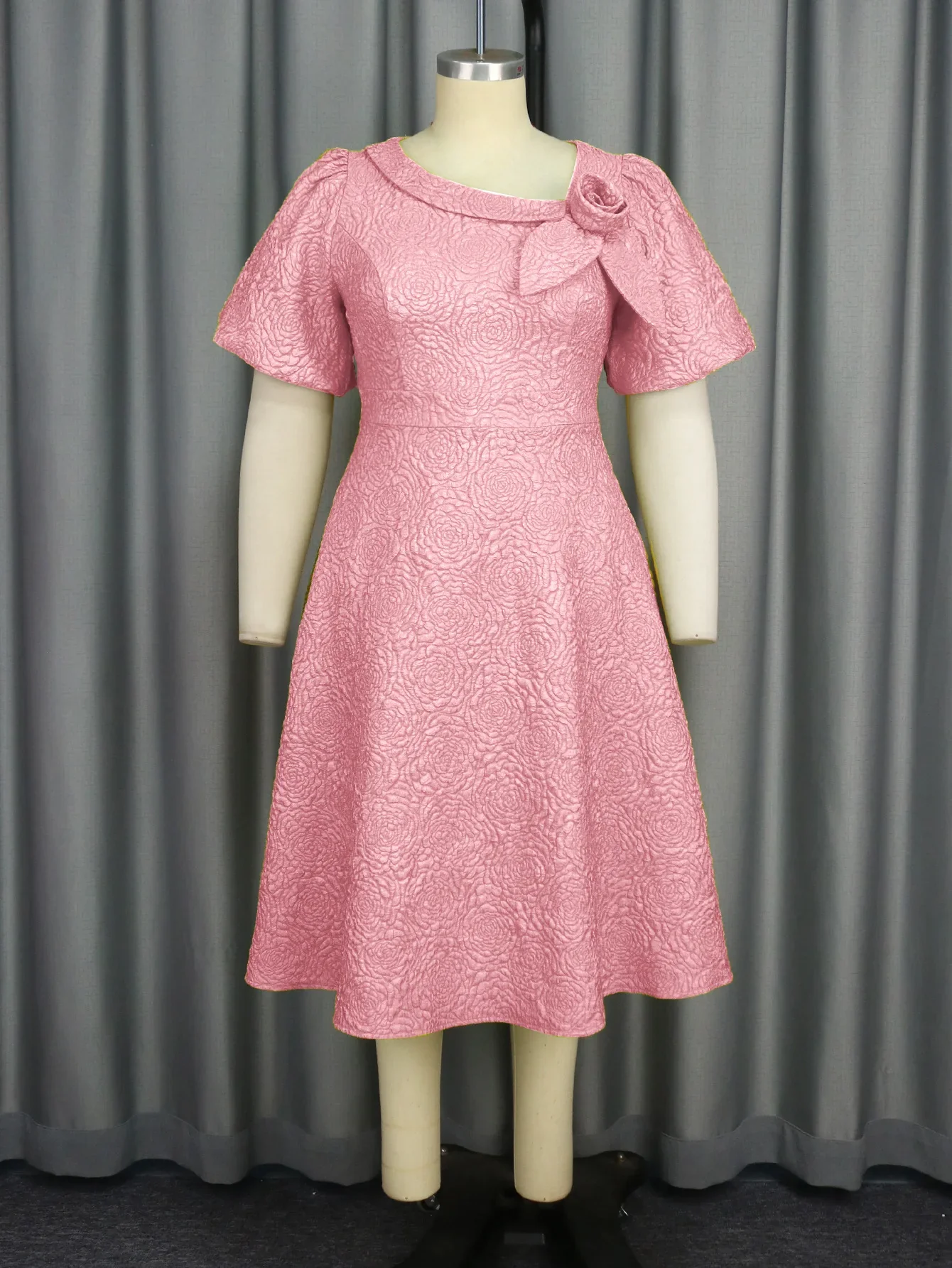 Spring Summer plus Size Jacquard Dress A-Line Fashion Party Banquet Temperament 2025 New Arrivals - Image 23