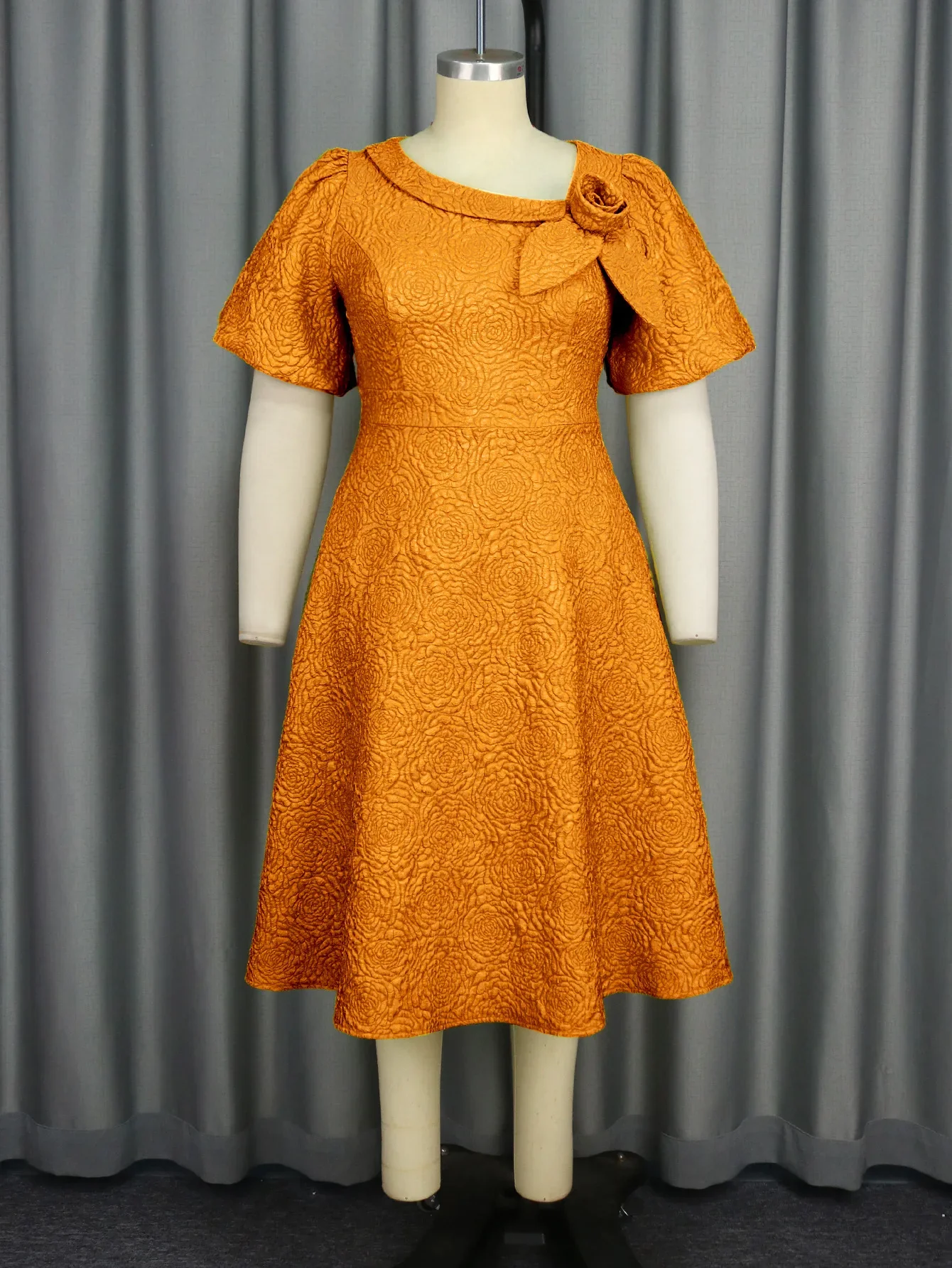 Spring Summer plus Size Jacquard Dress A-Line Fashion Party Banquet Temperament 2025 New Arrivals - Image 85