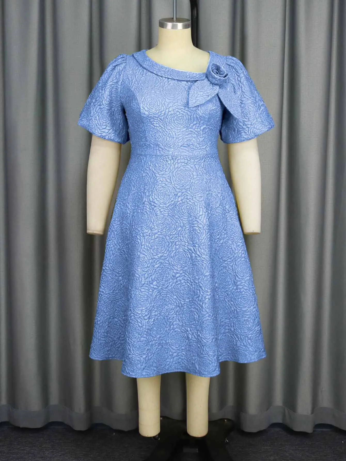 Spring Summer plus Size Jacquard Dress A-Line Fashion Party Banquet Temperament 2025 New Arrivals - Image 86
