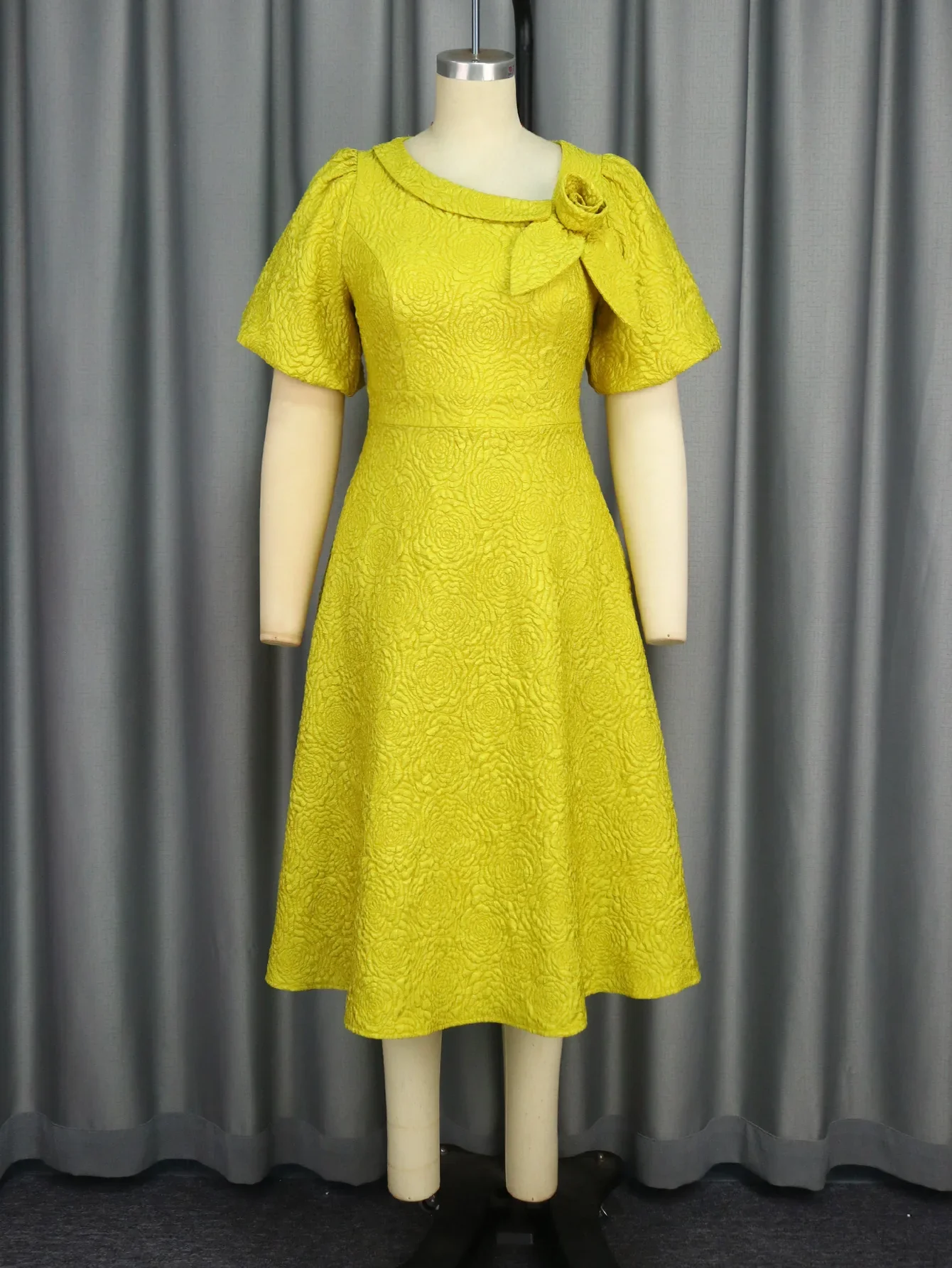Spring Summer plus Size Jacquard Dress A-Line Fashion Party Banquet Temperament 2025 New Arrivals - Image 96
