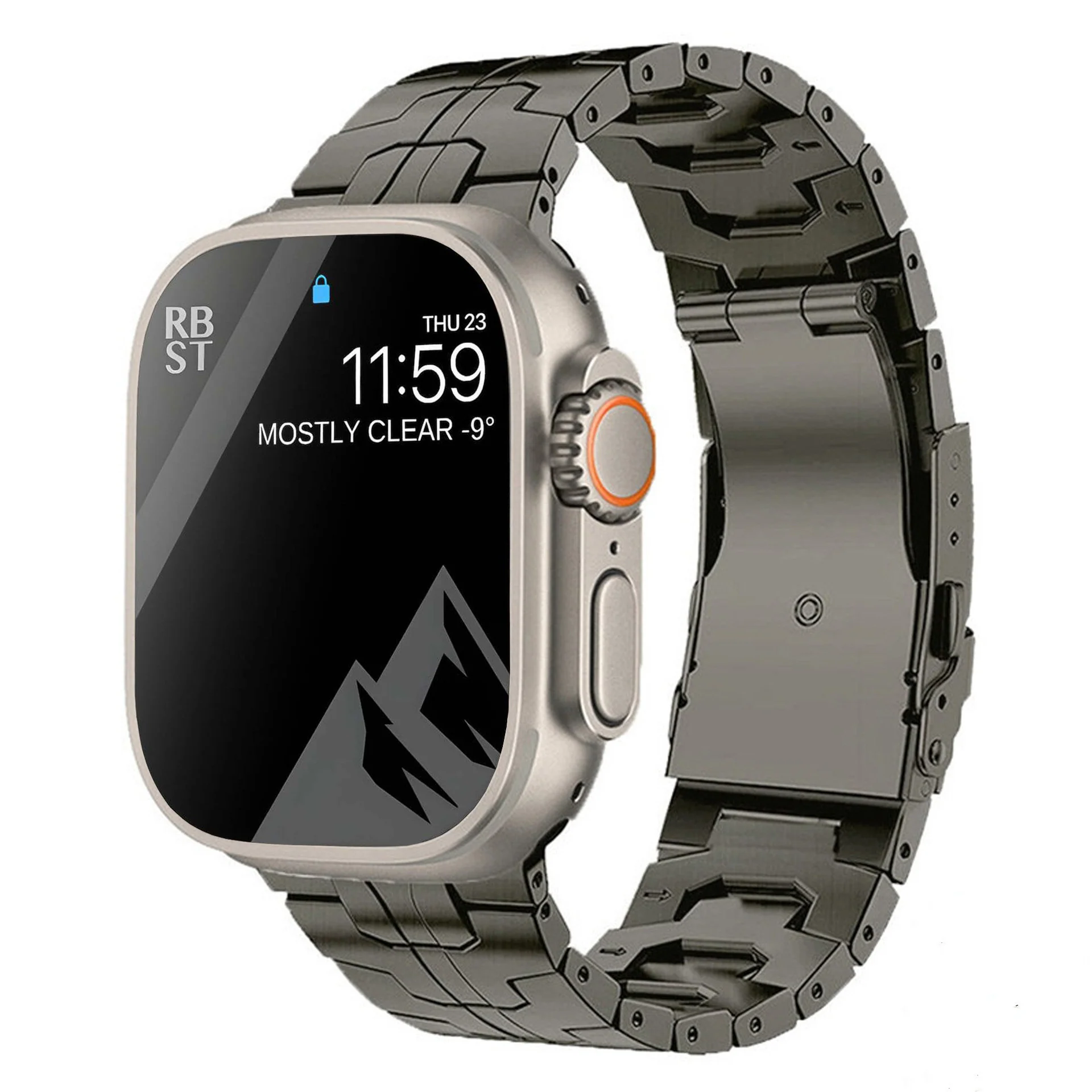 Titanium Alloy Watch Strap – Iron Man Safety Clasp Band - Image 10