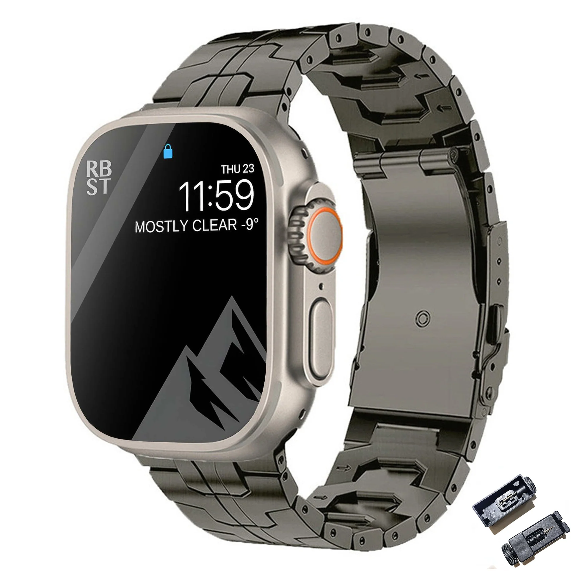 Titanium Alloy Watch Strap – Iron Man Safety Clasp Band - Image 11