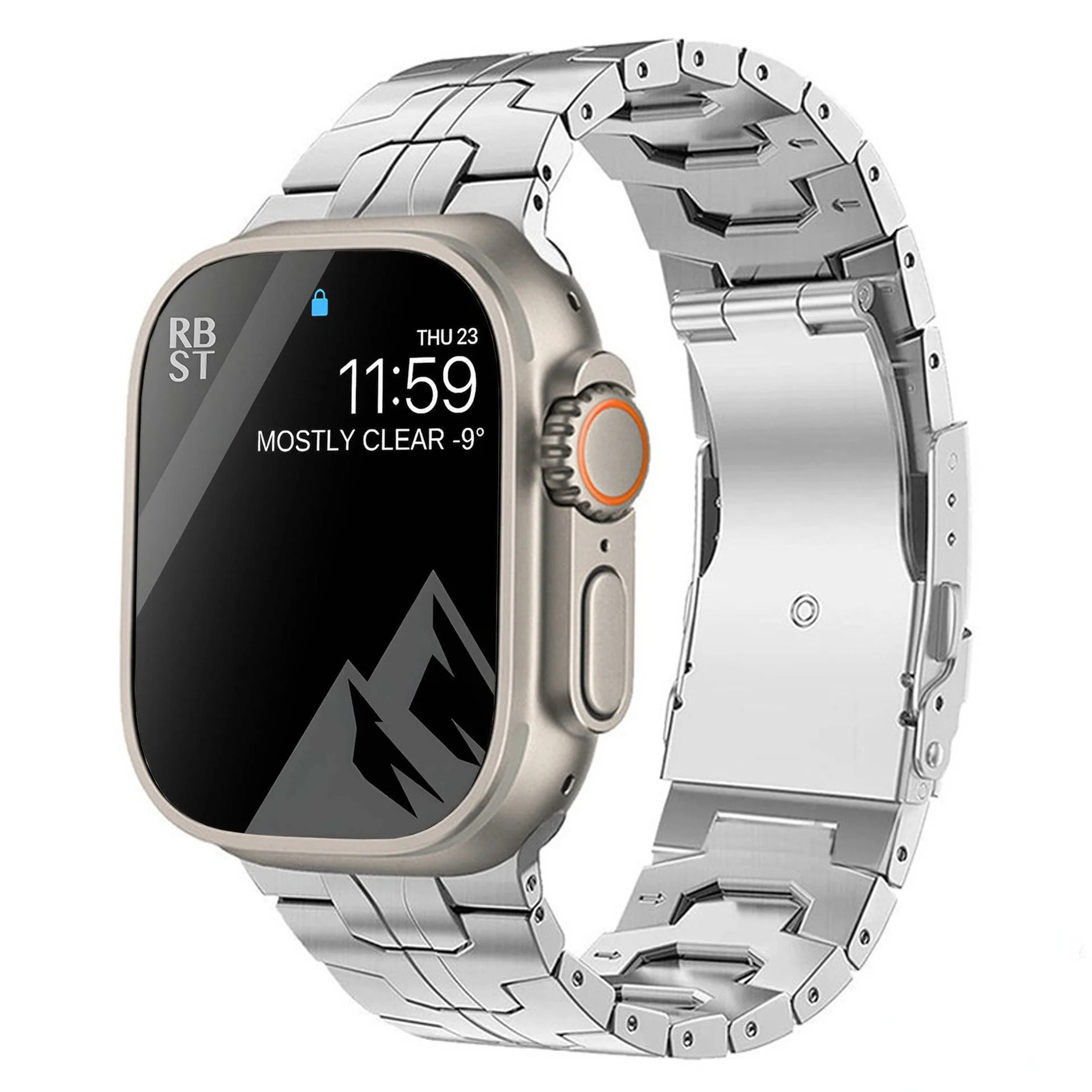 Titanium Alloy Watch Strap – Iron Man Safety Clasp Band - Image 12