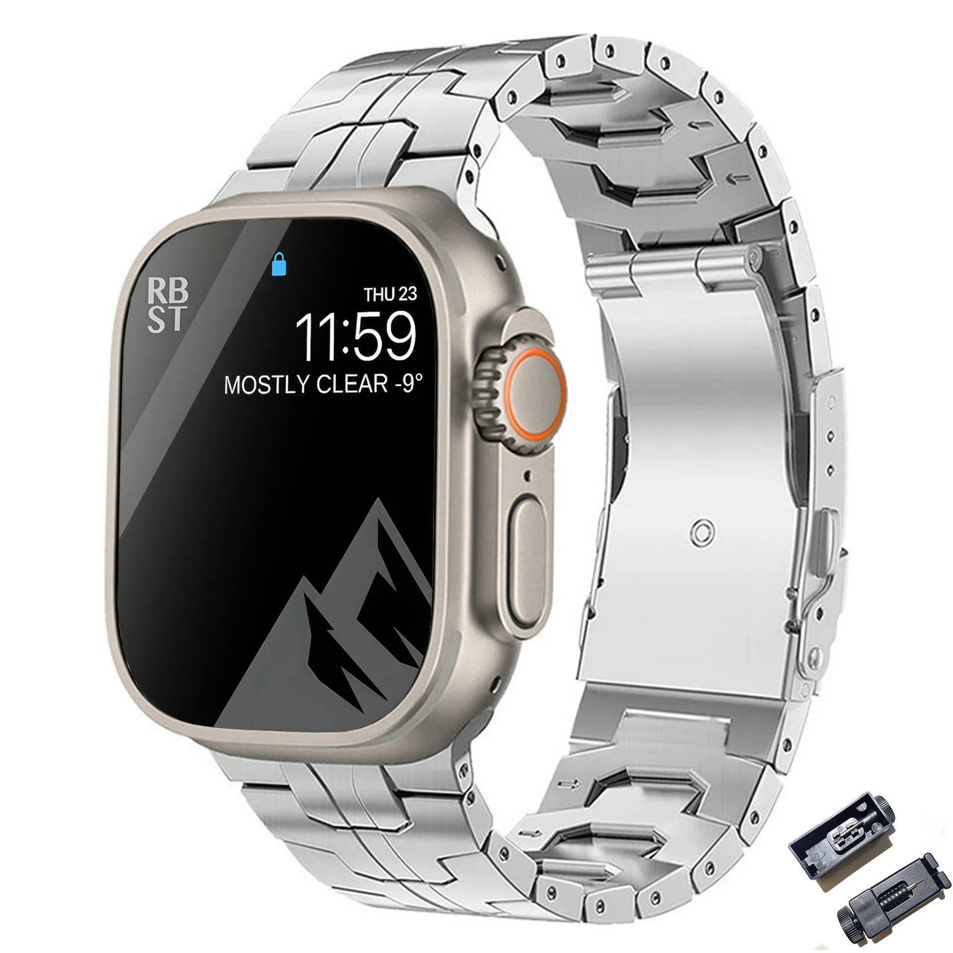 Titanium Alloy Watch Strap – Iron Man Safety Clasp Band - Image 5