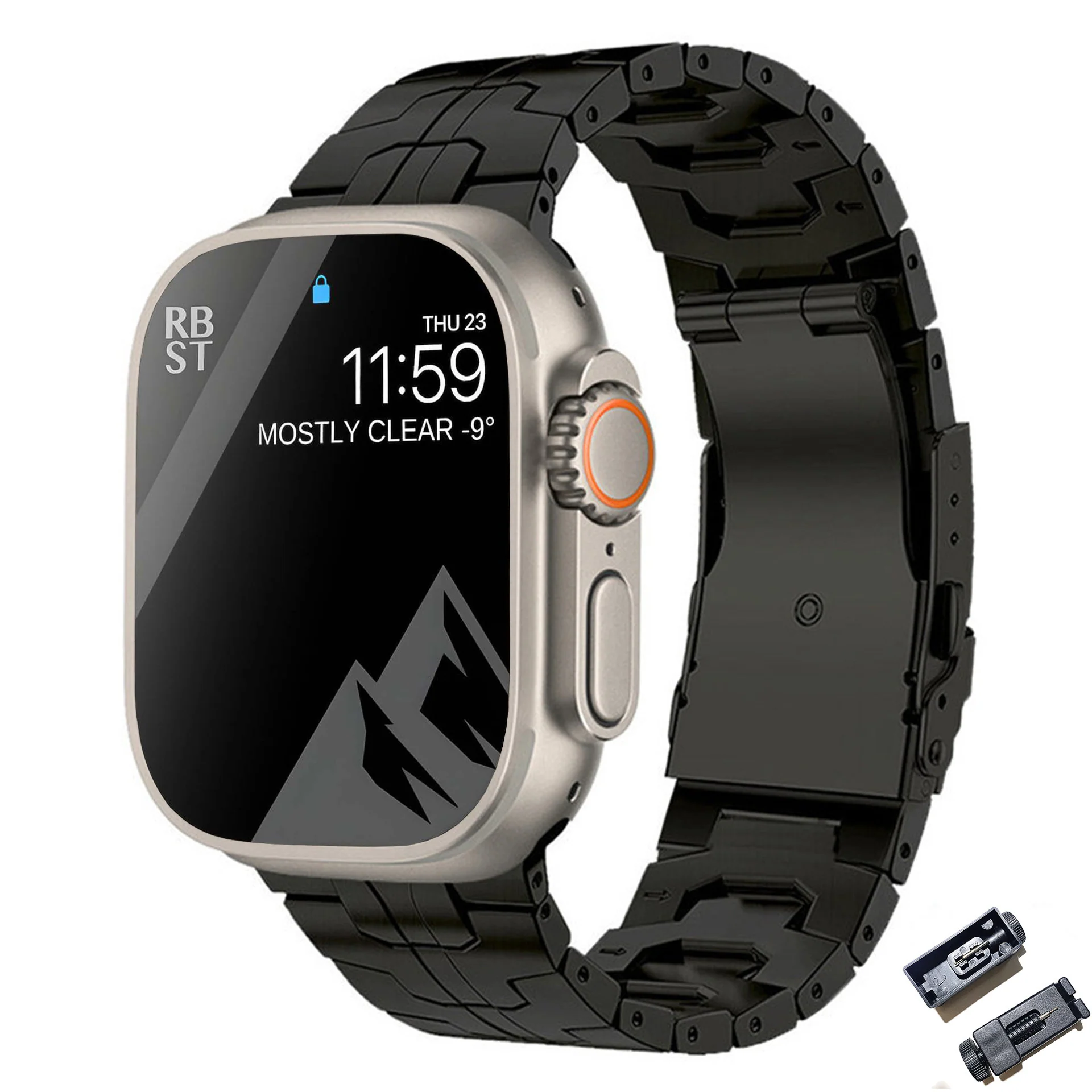 Titanium Alloy Watch Strap – Iron Man Safety Clasp Band - Image 6