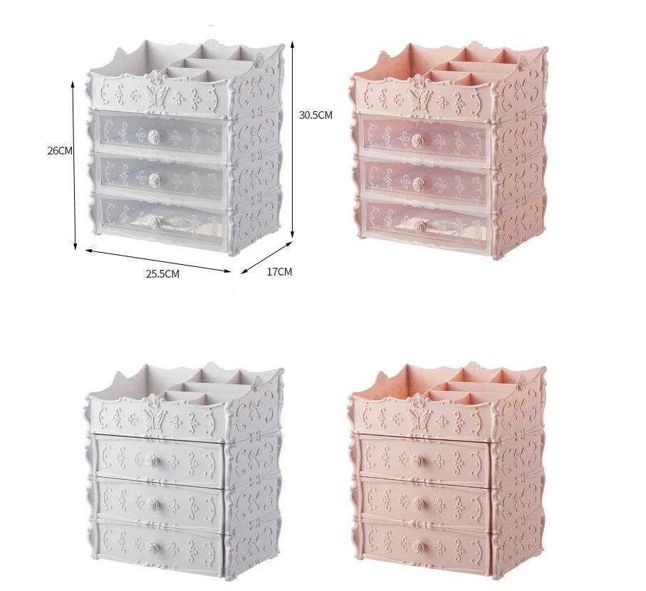 Transparent Makeup Organizer Cosmetic Storage Box Drawer Desktop Organizer Jewelry Beauty Storage Bins Lipstick Christmas Gifts - Image 5