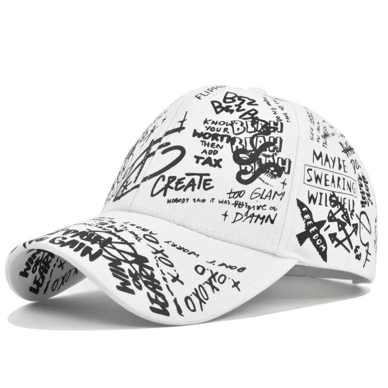 Unisex Letter Geometry Printing Snapback Baseball Caps Spring and Autumn Outdoor Adjustable Casual Hats Sunscreen Hat - Image 4