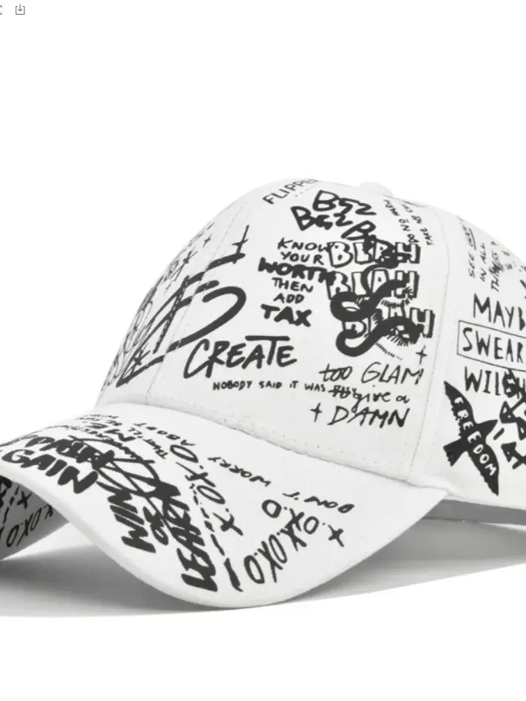 Unisex Letter Geometry Printing Snapback Baseball Caps Spring and Autumn Outdoor Adjustable Casual Hats Sunscreen Hat - Image 6