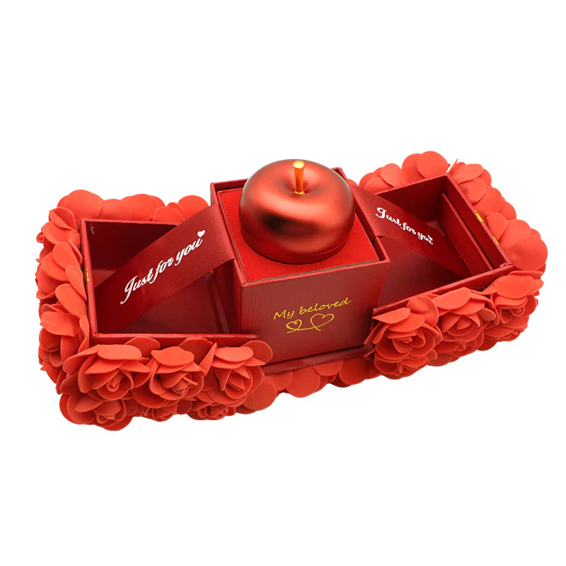 Valentines Day Gift Soap Rose Gift Box Crystal Pendant Necklace Eternal Flower Jewelry Box Set Wedding Birthday Gift For Girlfriend - Image 8