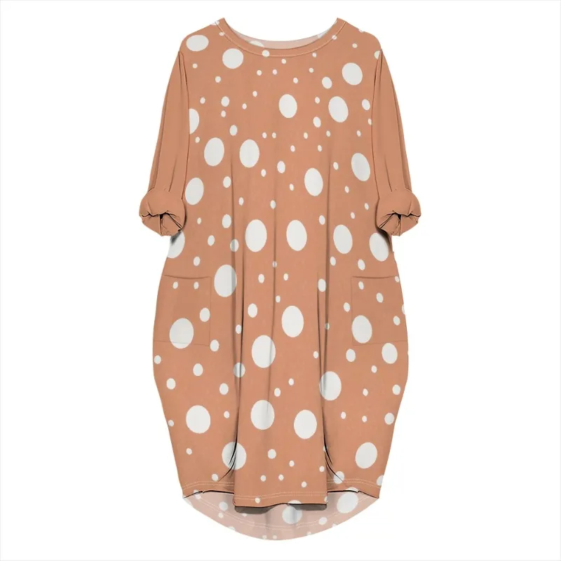 Women's printed loose long sleeved summer plus size dress Cross border Summer New Fashion - Image 44