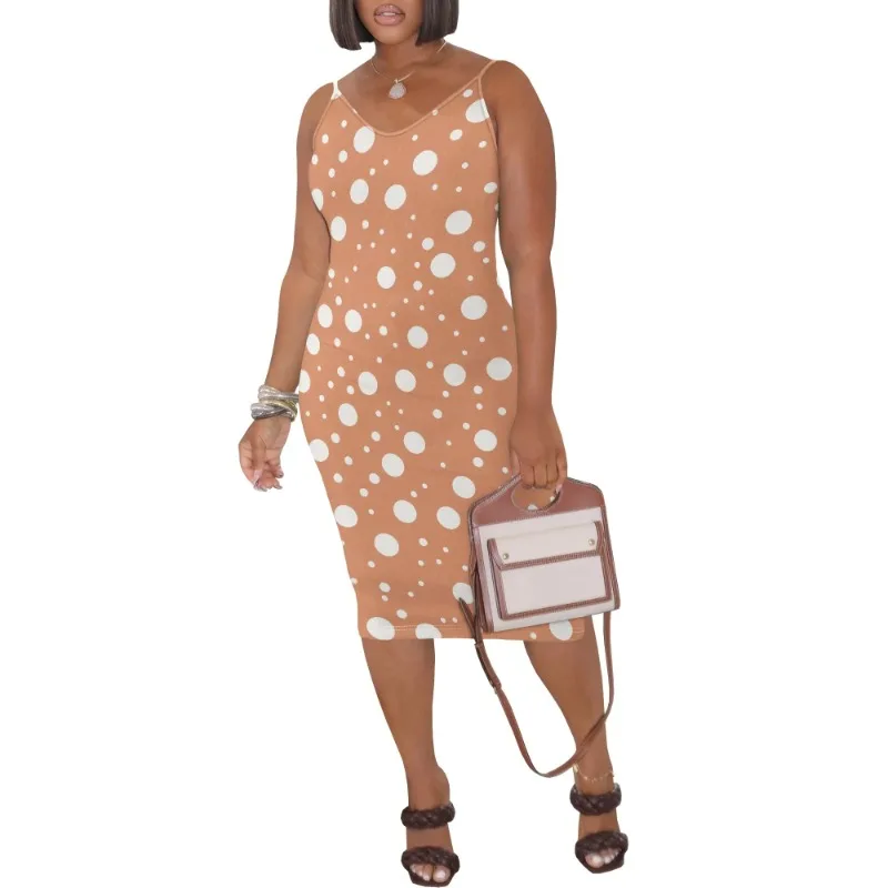 Womens Summer Short Sundress Plus Size Tank Sleeveless T-Shirt Midi Dress Beach Loose Fit Casual Dress - Image 31