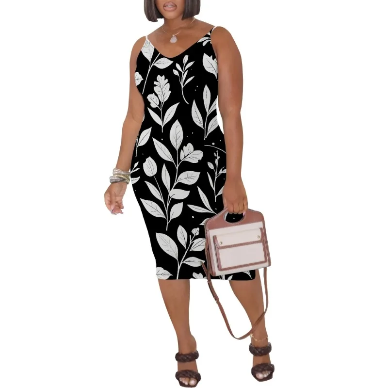 Womens Summer Short Sundress Plus Size Tank Sleeveless T-Shirt Midi Dress Beach Loose Fit Casual Dress - Image 39