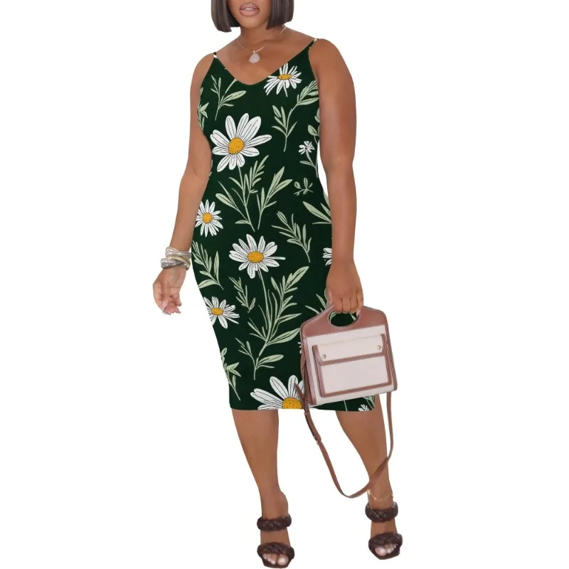 Womens Summer Short Sundress Plus Size Tank Sleeveless T-Shirt Midi Dress Beach Loose Fit Casual Dress - Image 61